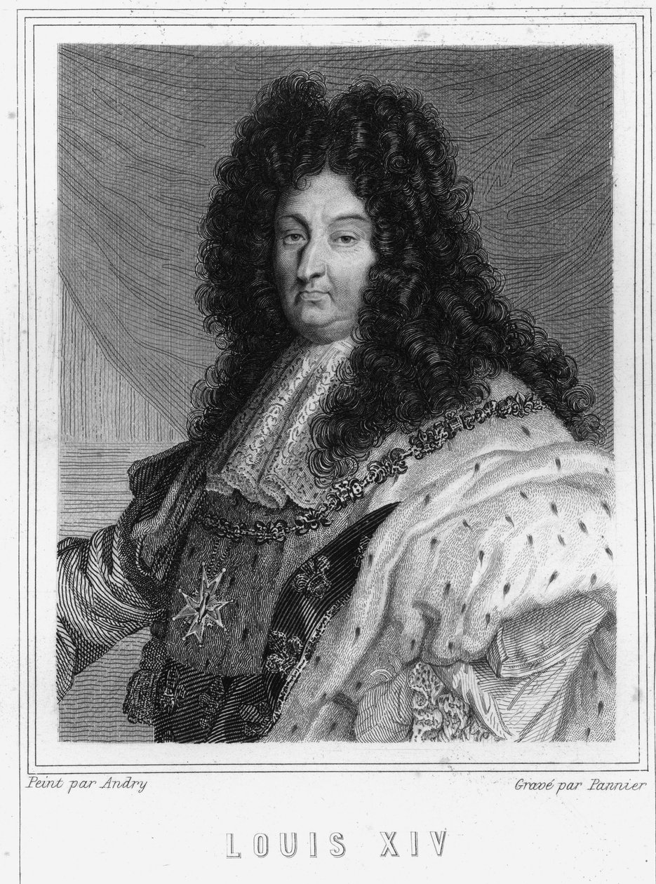 Porträt von Ludwig XIV. (1638 - 1715), König von Frankreich - in „Histoire des Français“ von Lavallée, Gravur, sd. von Unknown artist
