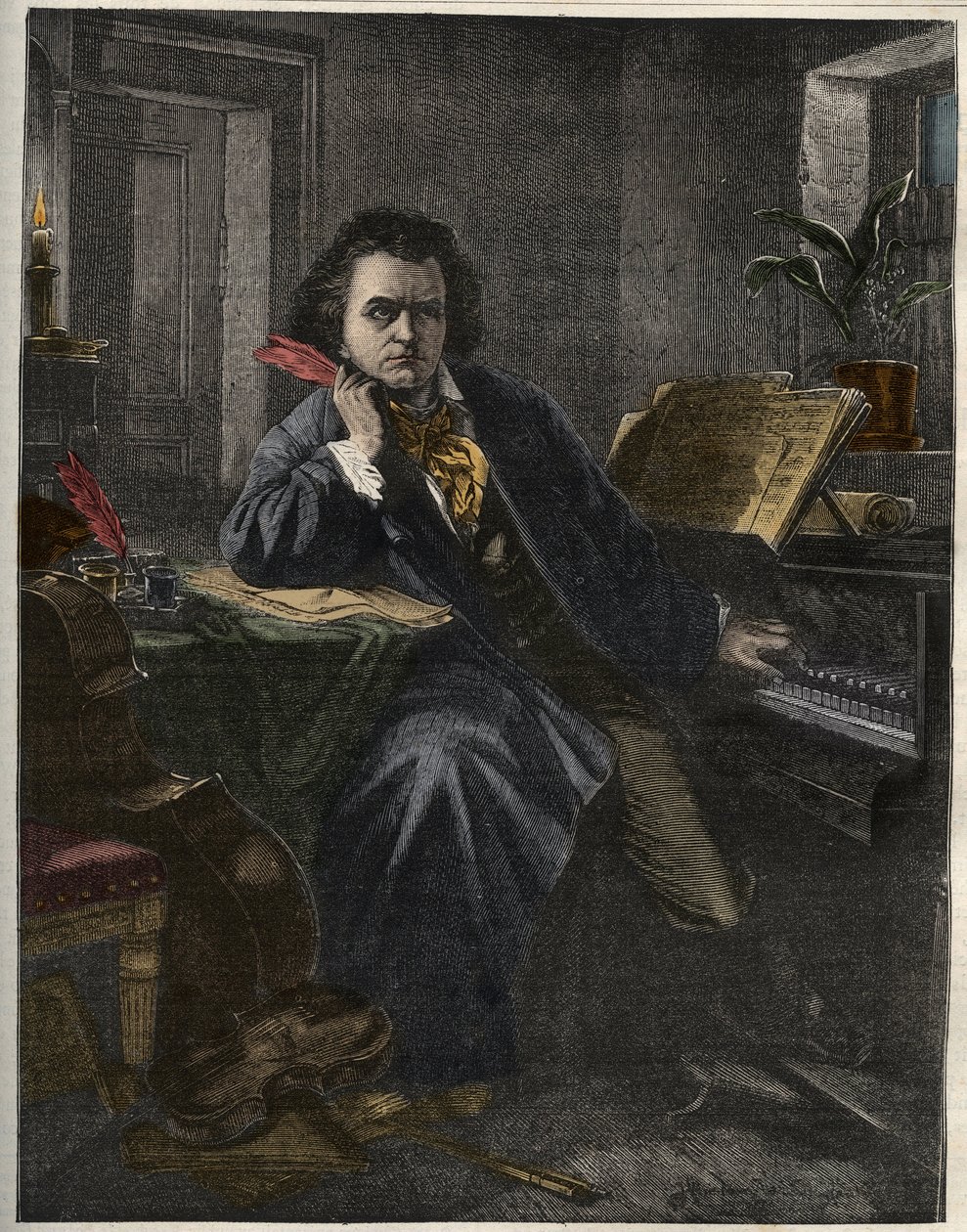 Porträt von Ludwig van Beethoven, deutscher Komponist und Pianist von Unknown artist
