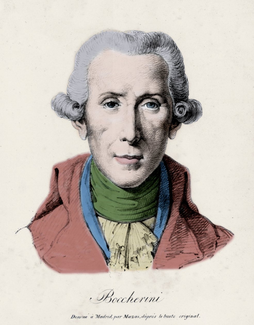Porträt von Luigi Boccherini. (1743 - 1805). Italienischer Komponist. von Unknown artist