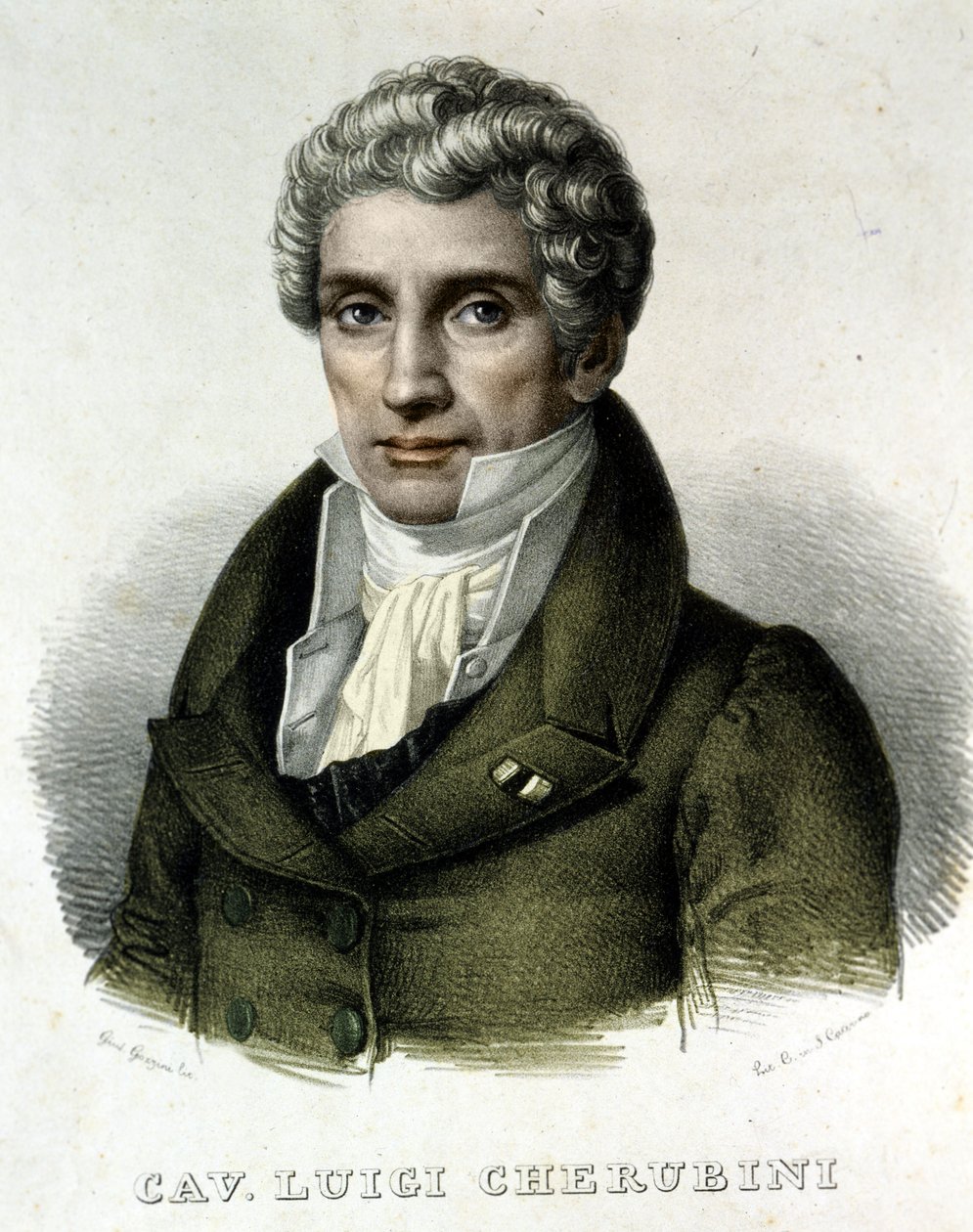 Porträt von Luigi Cherubini (1760-1842), italienischer Komponist von Unknown artist