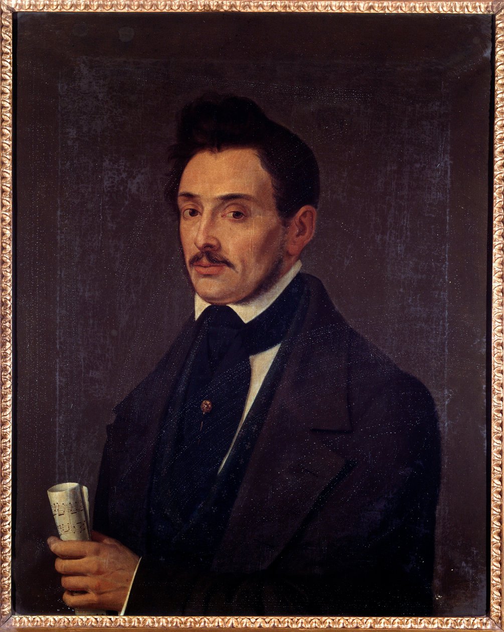 Porträt von Luigi Ghirelli, Kontrabassist von Unknown artist