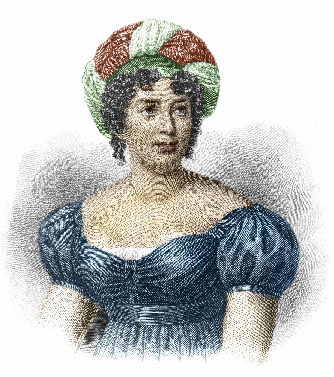 Porträt von Madame de Staël (1766-1817), Schriftstellerin. von Unknown artist