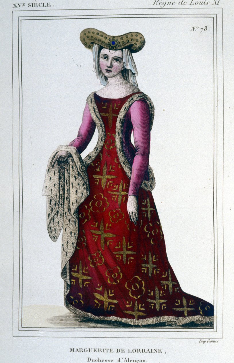 Porträt von Marguerite von Lothringen Vaudémont, Herzogin von Alençon (1463-1521) von Unknown artist
