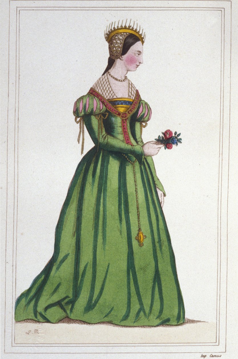 Porträt von Marguerite de France (1523 - 1574), Tochter von François I. und Claude de France. Gravur von 1830 von Unknown artist