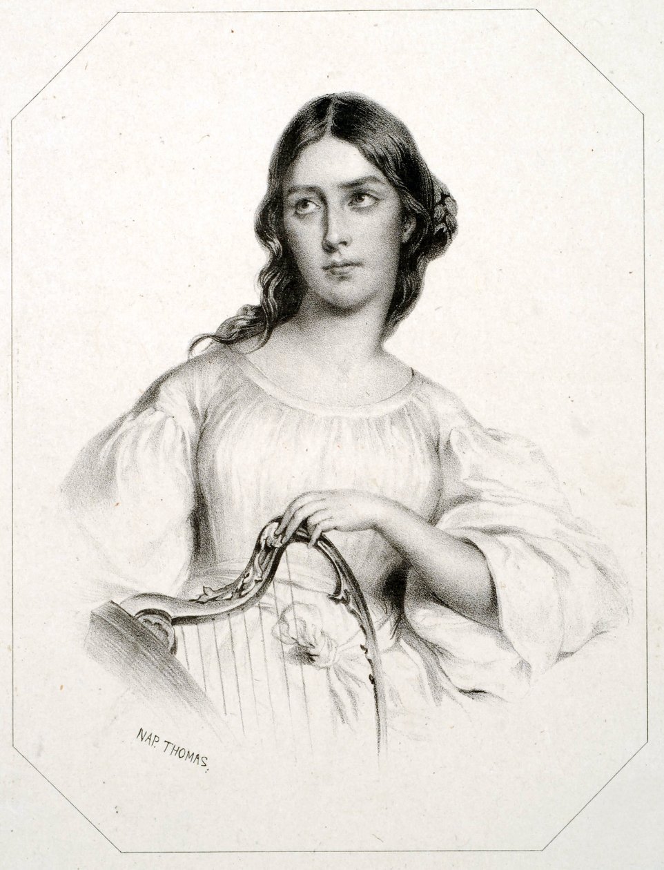 Porträt von Maria Garcia, genannt die Malibran (1808-1836), Sängerin Mezzosopran von Unknown Artist