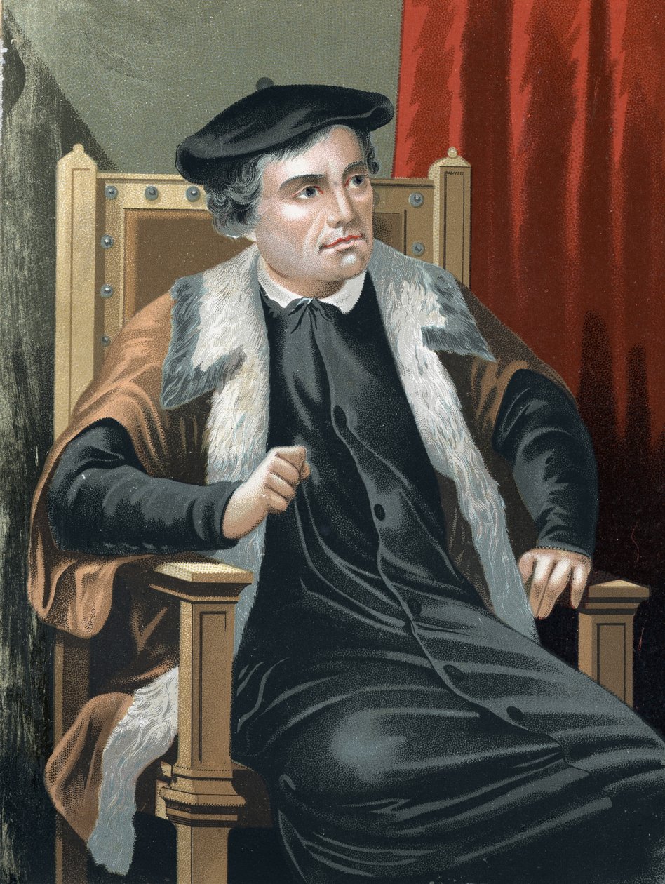 Porträt von Martin Luther (1483-1546) aus „Hombres y Mujeres celebres“. Barcelona 1877 von Unknown artist