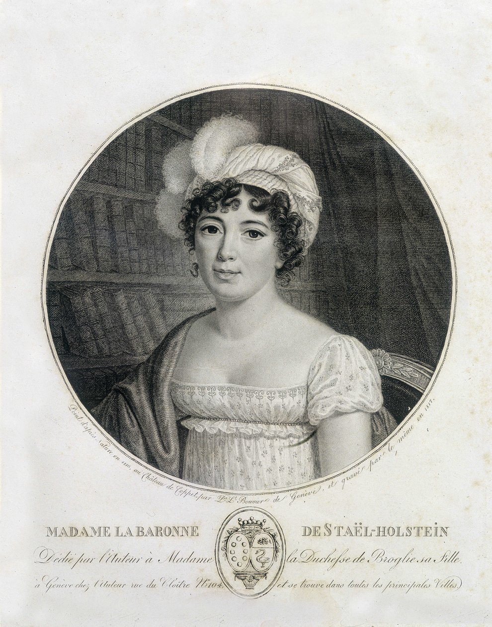 Porträt von Mme de Staël - Gravur von Unknown artist