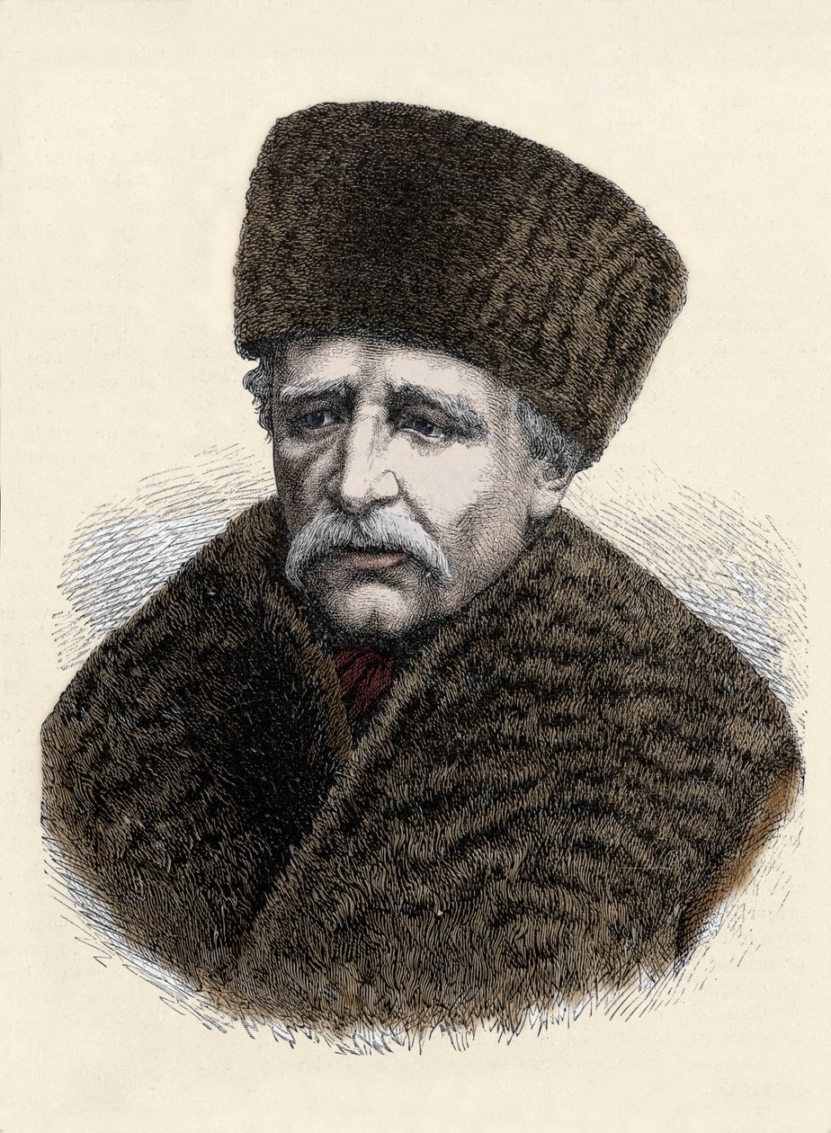 Porträt von Nils Adolf Erik (Eric) Baron Nordenskjöld (Nordenskiöld) (1832-1901), schwedischer Naturforscher und Entdecker. Gravur aus dem späten 19. Jahrhundert. von Unknown artist