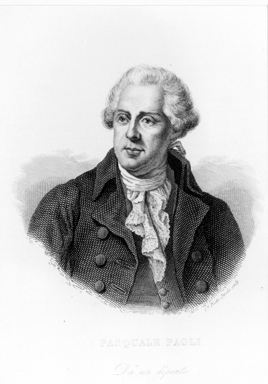 Porträt von Pasquale oder Pascal Paoli (1725 - 1807), korsischer Patriot. von Unknown artist