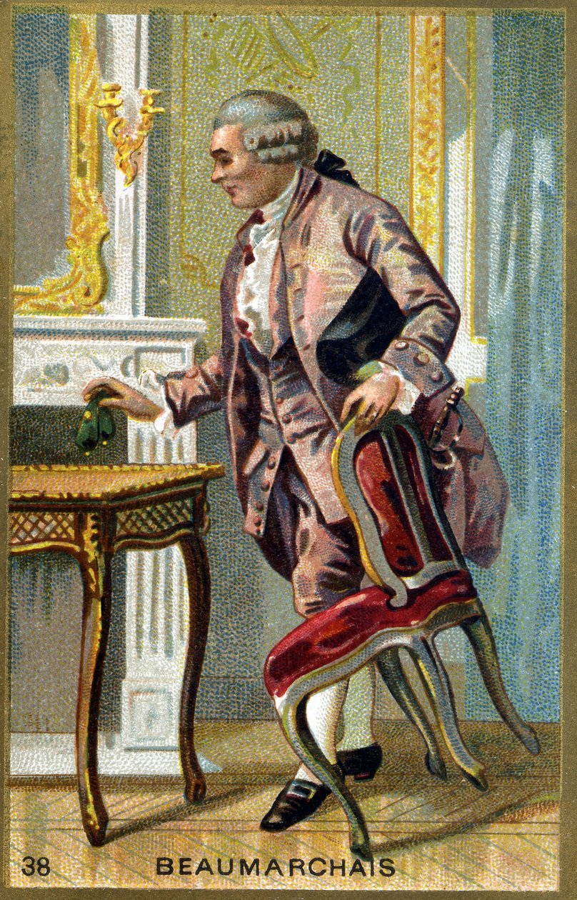Porträt von Pierre-Augustin Caron de Beaumarchais (1732-1799), französischer Schriftsteller und Dramatiker von Unknown artist
