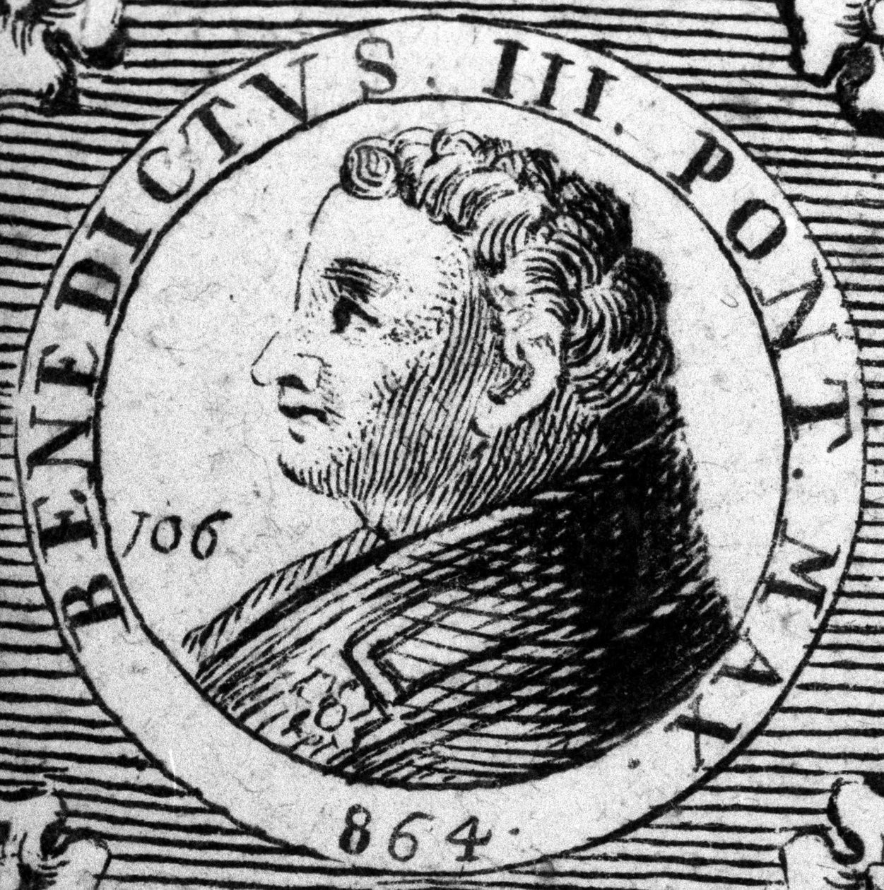Porträt von Papst Benedikt III. von Unknown artist