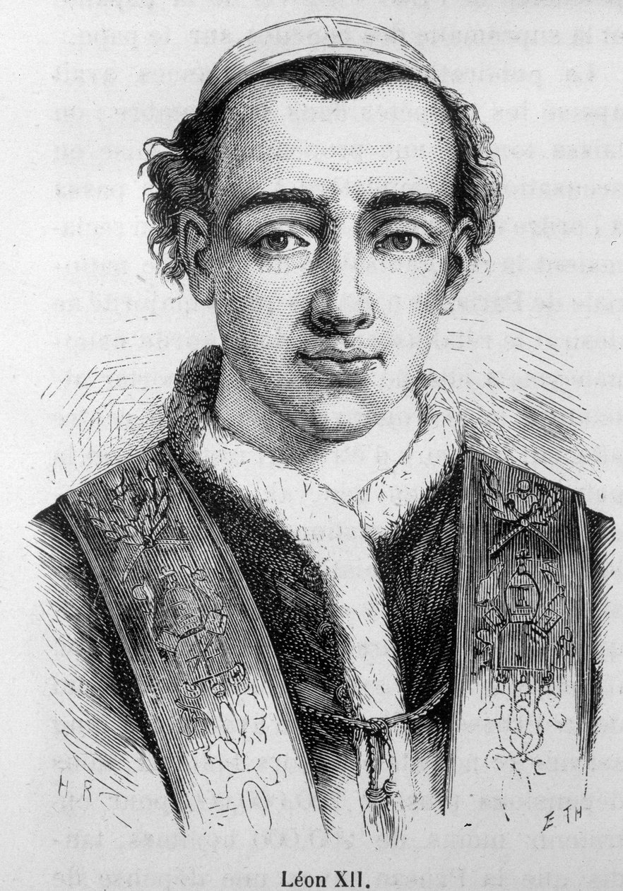 Porträt von Papst Leo XII (Annibale della Genga Sermattei) (Papst von 1823 bis 1829) von Unknown artist