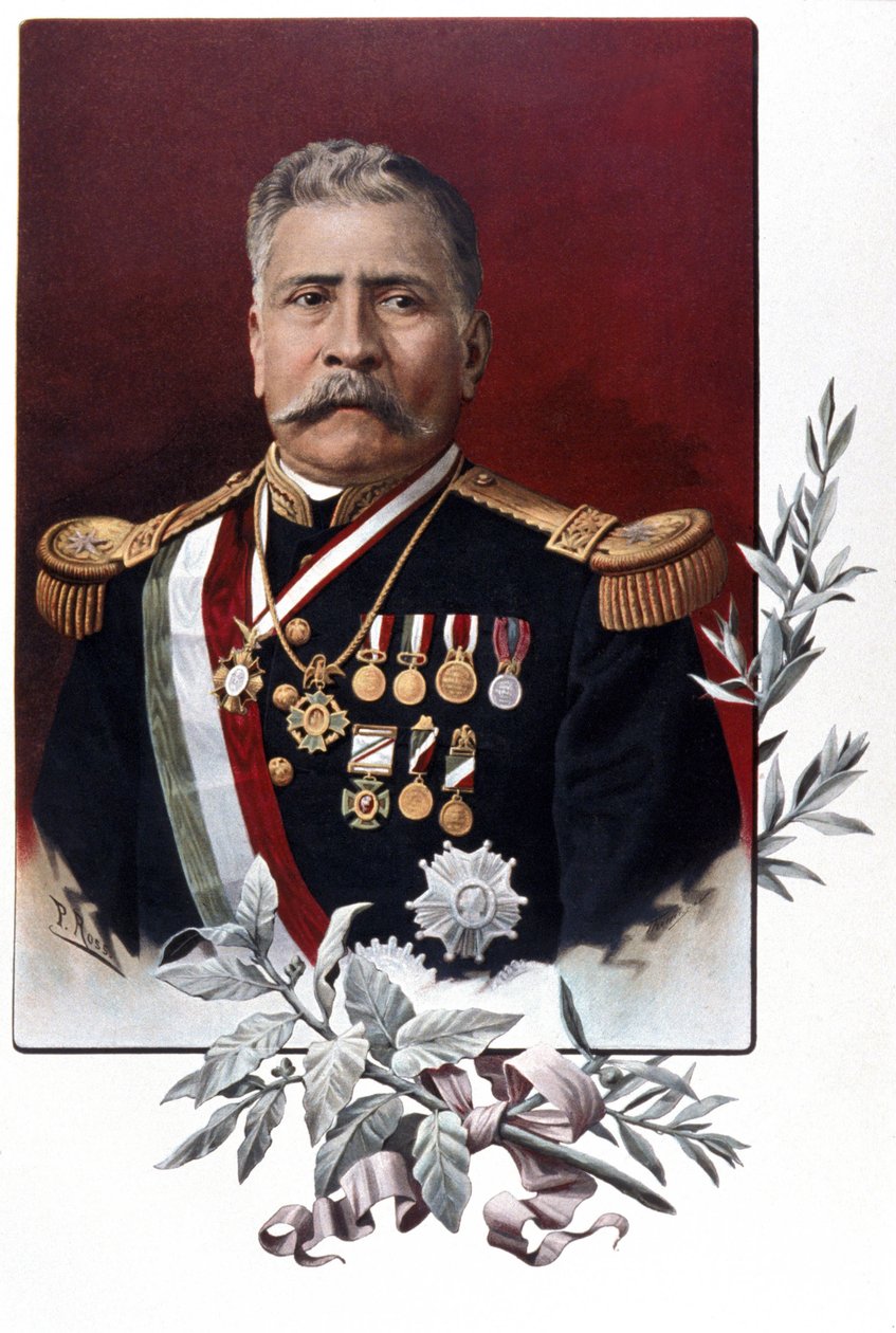 Porträt von Porfirio Diaz, mexikanischer General und Staatsmann von Unknown artist