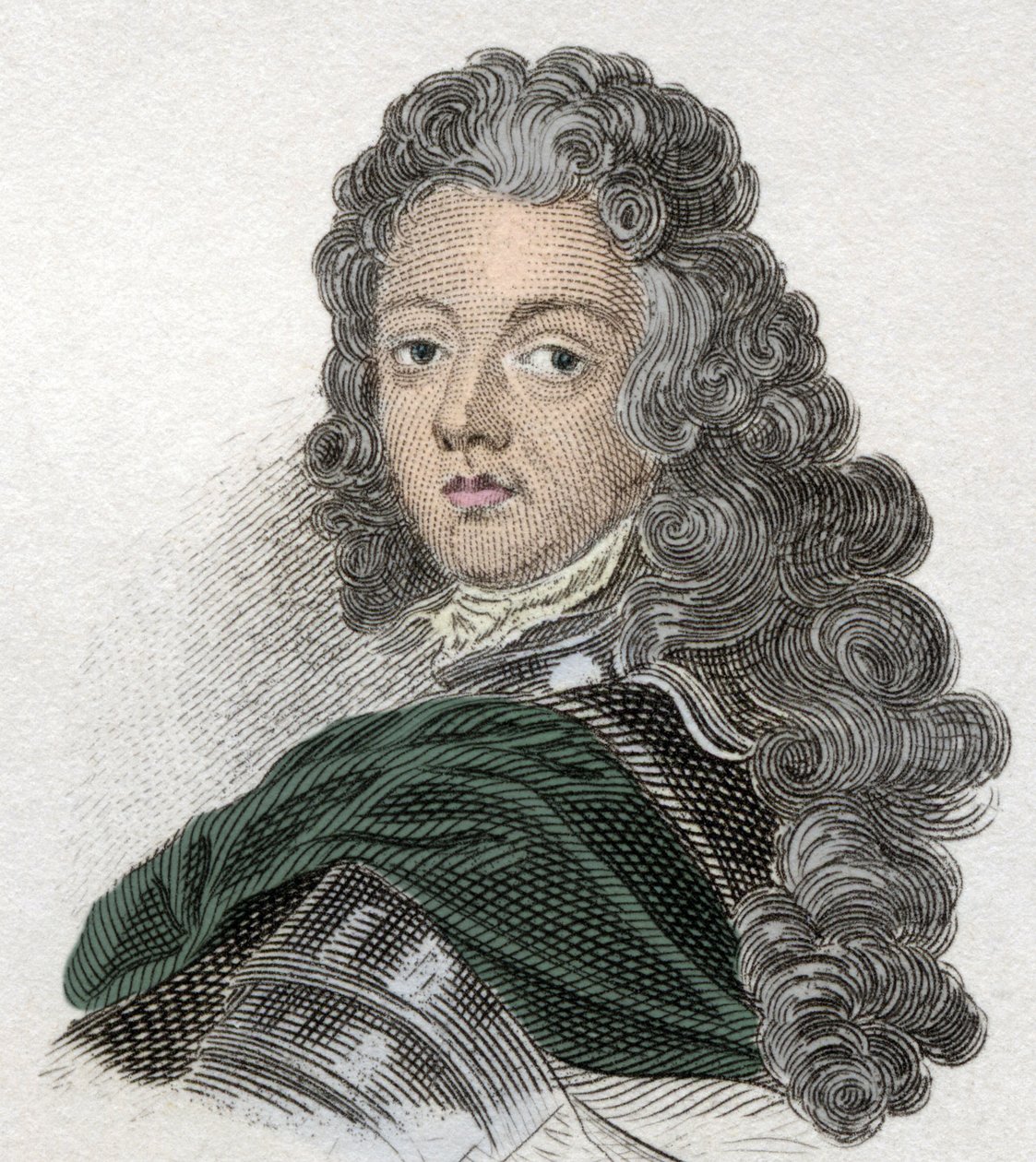 Porträt von Prinz Eugen von Savoyen-Carignan (1663-1736), französischer Militär. Gravur des 19. Jahrhunderts von Unknown artist
