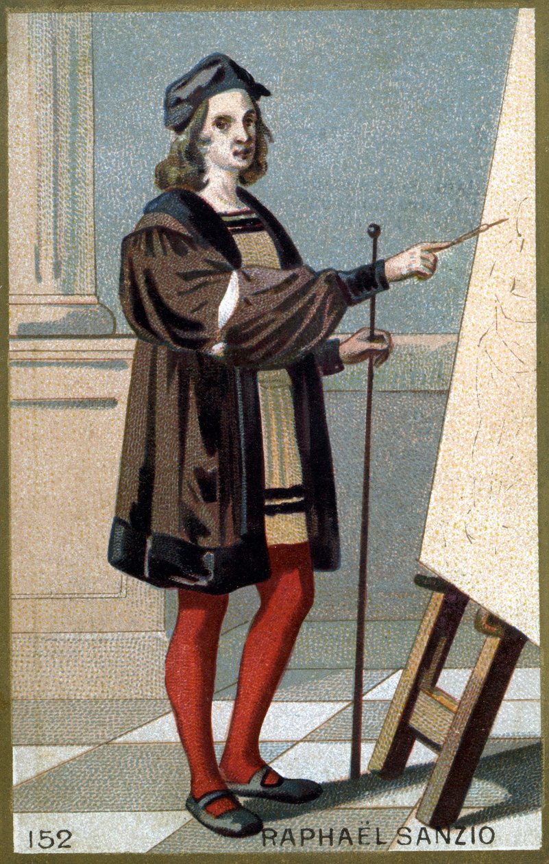 Porträt von Raffael (Raffaello Sanzio 1483 - 1520). Chromolithographie des späten 19. Jahrhunderts. von Unknown artist