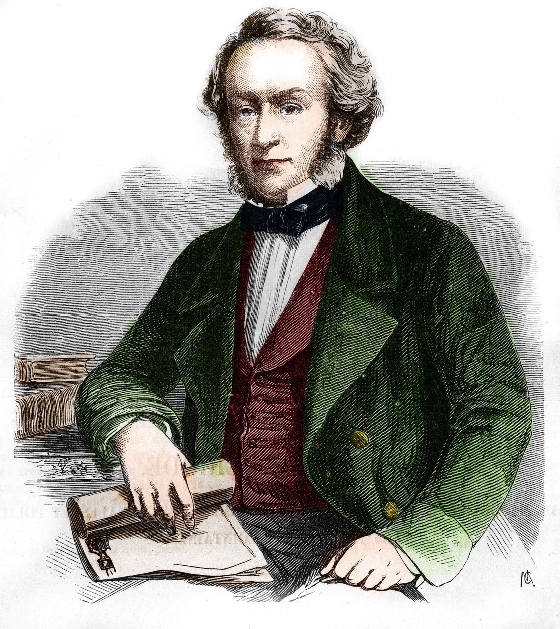 Porträt von Richard Cobden. Britischer Ökonom und Politiker (1804 -1865). Gravur von 1866. von Unknown artist