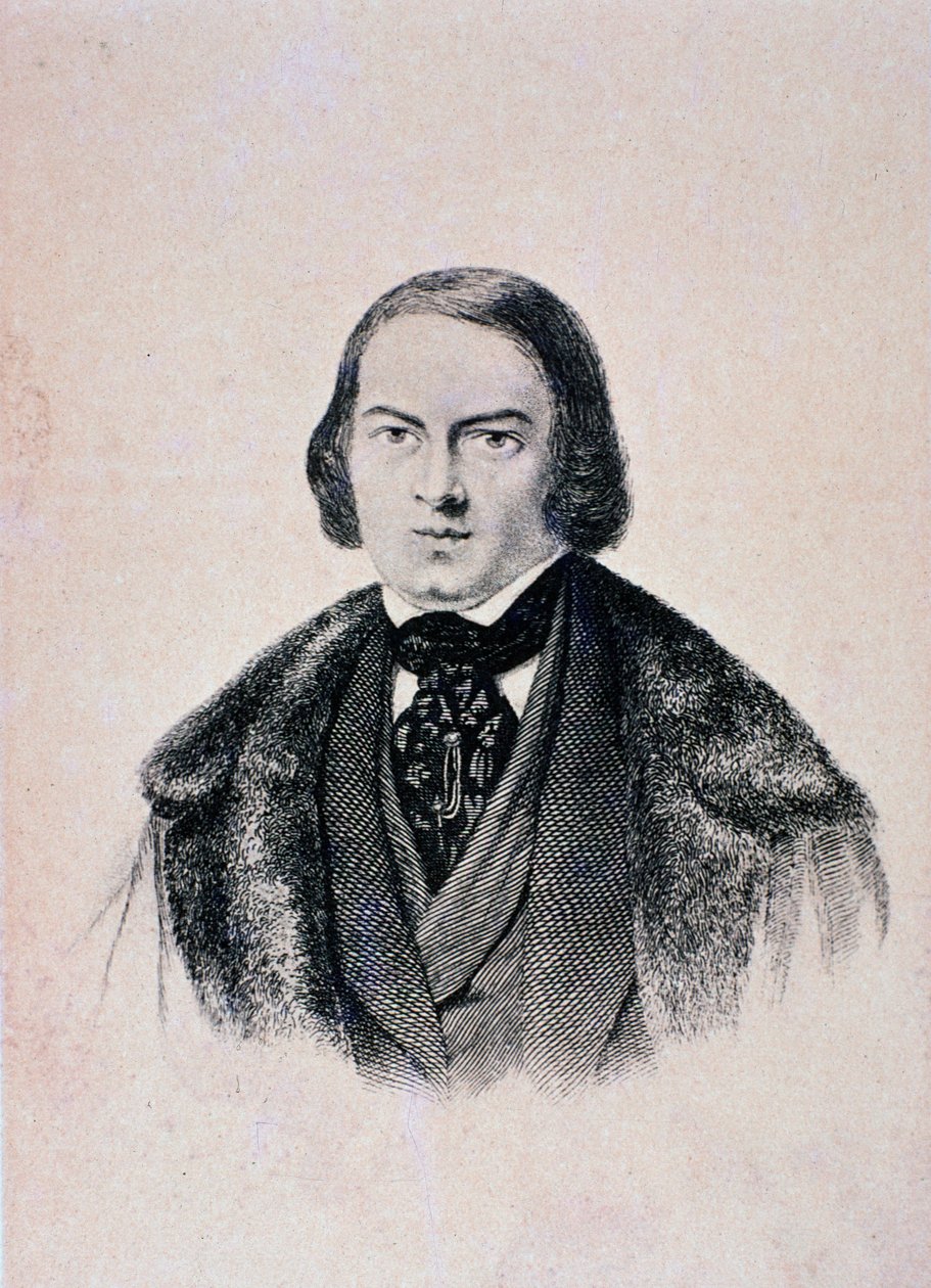 Porträt von Robert Schumann (Gravur) von Unknown artist