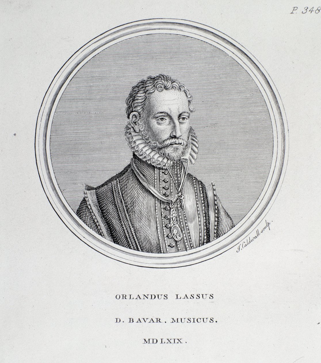 Porträt von Roland de Lassus (Orlando di Lasso) (Stich) von Unknown artist
