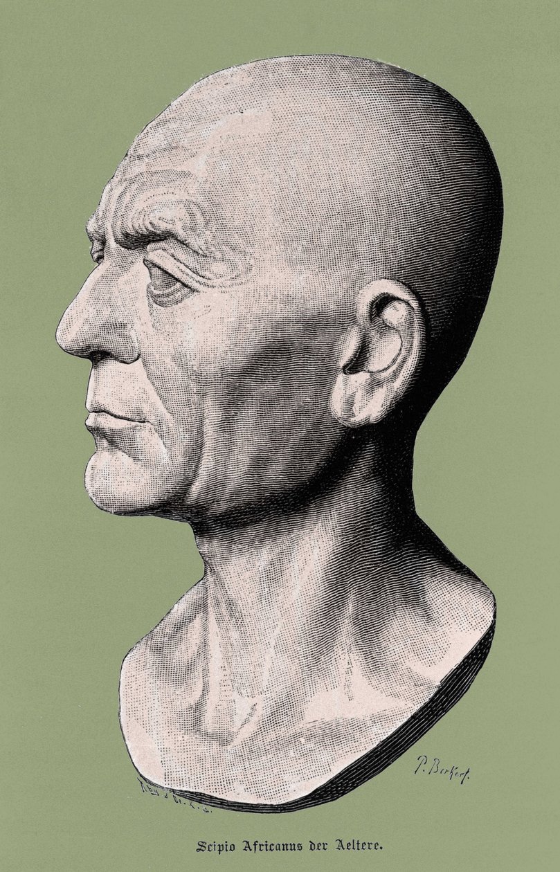 Porträt von Scipio Africanus, römischer General und Staatsmann (235-183 v. Chr.) von Unknown artist