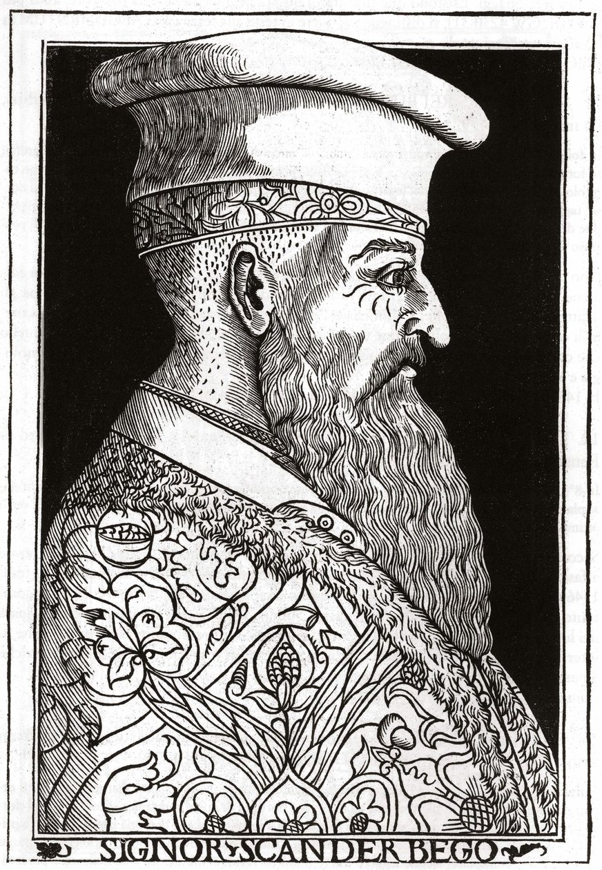 Porträt von Skanderbeg (1403 - 1468), albanischer Krieger von Unknown artist