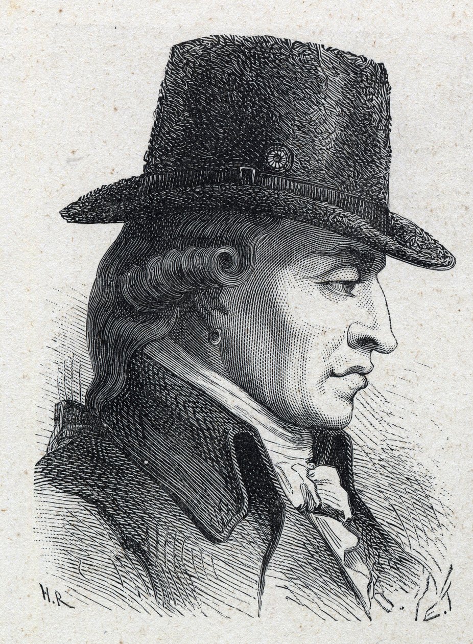Porträt von Stanislas Marie Maillard (1763-1794), Gerichtsvollzieher und emblematische Figur der Französischen Revolution. von Unknown artist