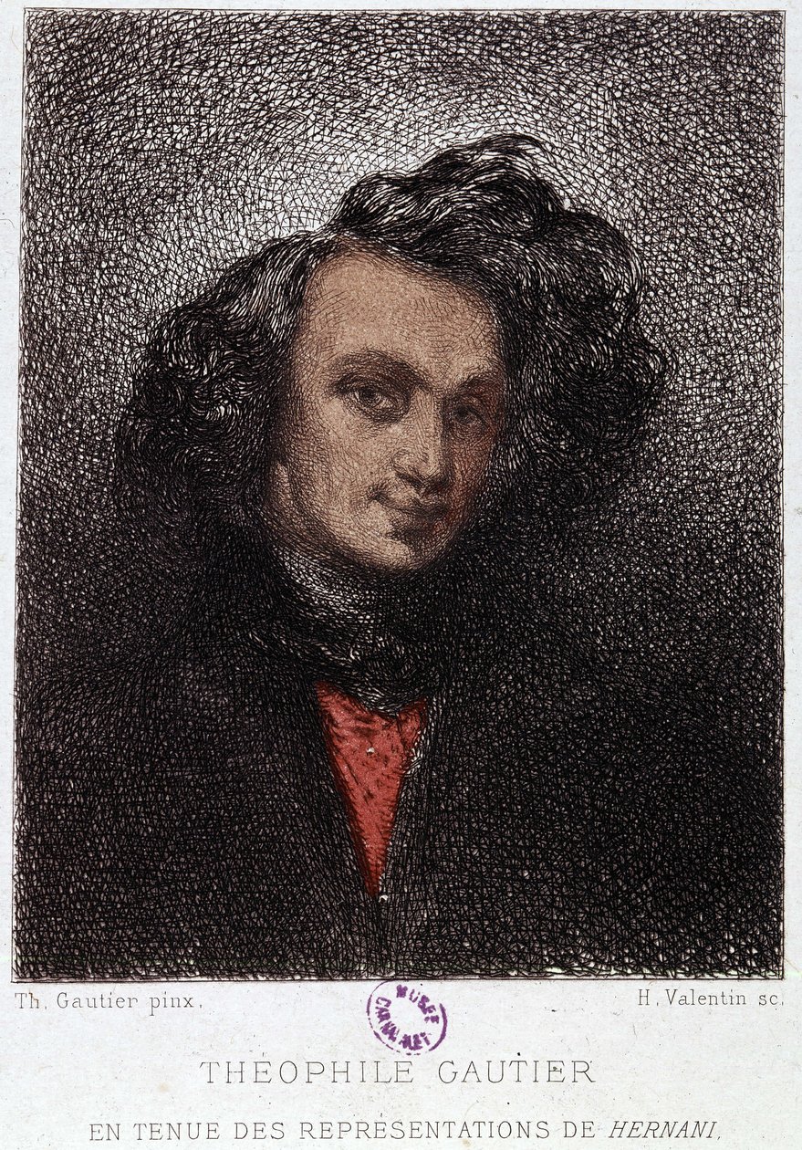 Porträt von Théophile Gautier in Hernani von Victor Hugo. 19. Jahrhundert. von Unknown artist