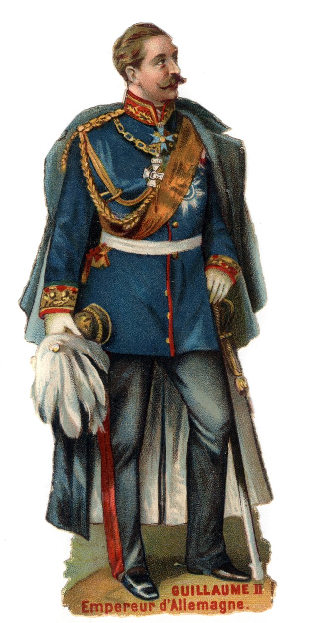 Porträt von Wilhelm II., Kaiser von Deutschland (1859-1941). Späte Chromolithographie des 19. Jahrhunderts. Private Sammlung von Unknown artist