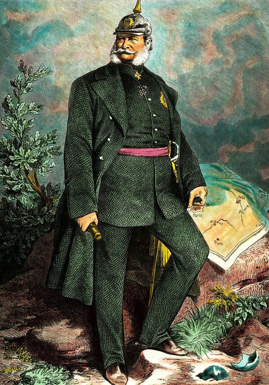 Porträt von Wilhelm I., König von Preußen und Kaiser von Deutschland. Gravur aus dem 19. Jahrhundert von Unknown artist