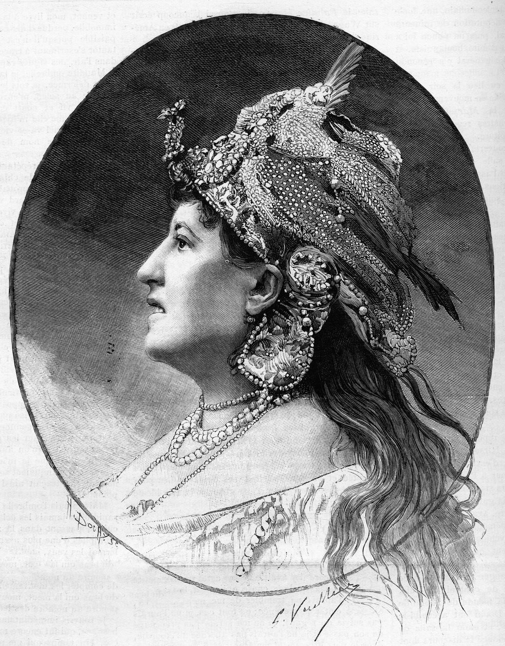 Porträt der Schriftstellerin Judith Gauthier (1845-1917) 1888 von Unknown artist