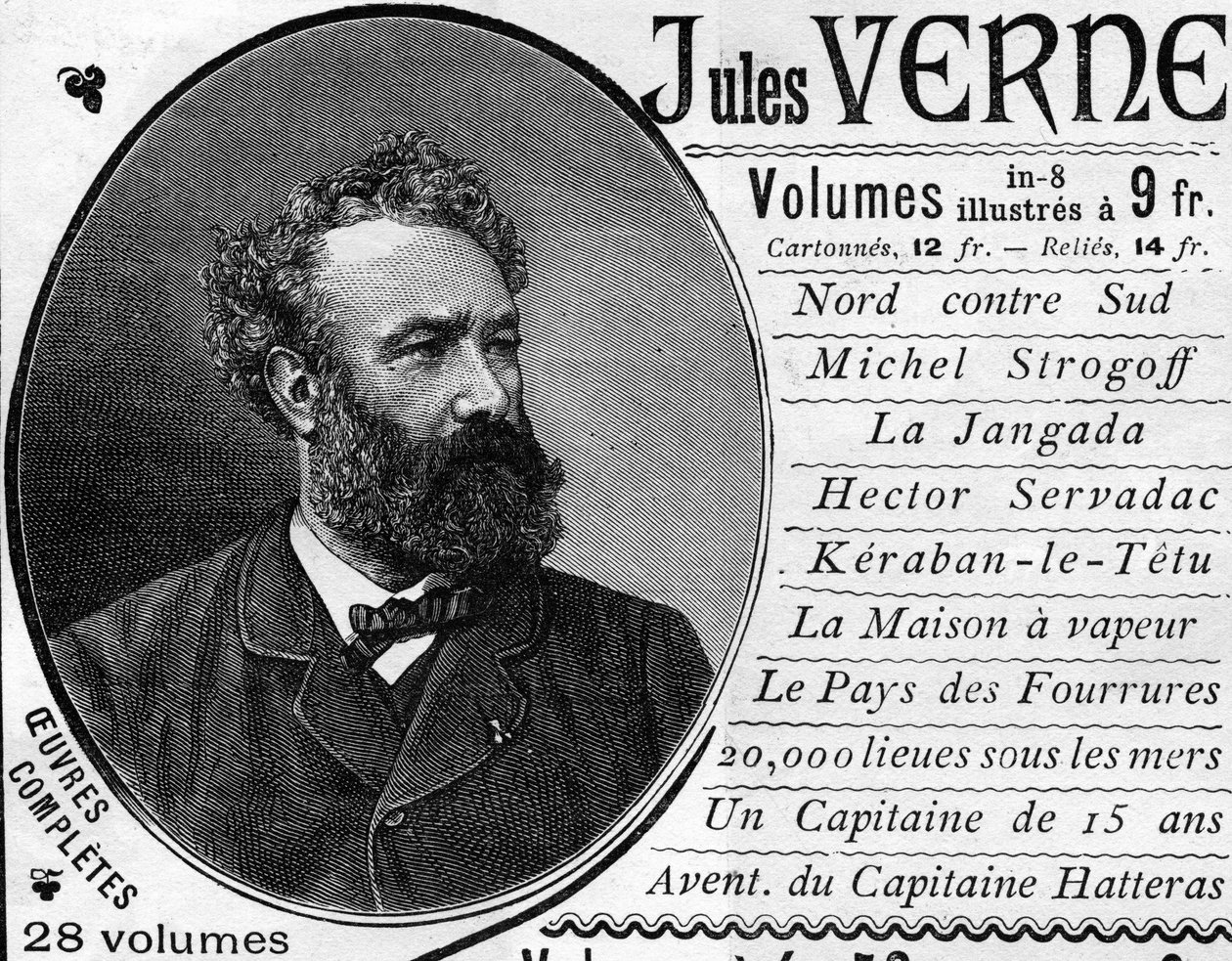 Porträt des Schriftstellers Jules Verne (1828-1905) im Jahr 1887. von Unknown artist
