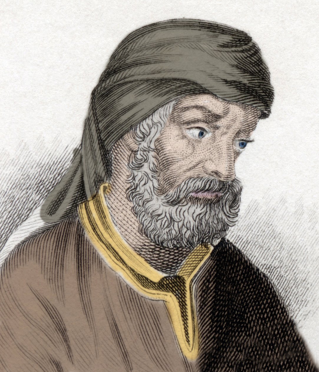 Darstellung von Quintus Septimus Florens Tertullianus bekannt als Tertullian (ca. 150/160- ca. 230/240) Theologe und Kirchenvater. Gravur des 19. Jahrhunderts. von Unknown artist