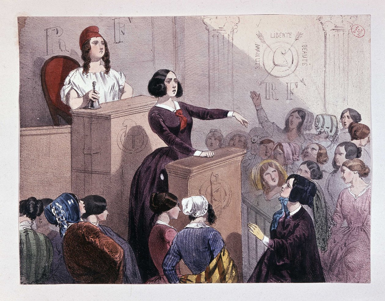 Republikanischer Frauenclub, Revolution 1848 (Club geführt von Pauline Roland) von Unknown artist