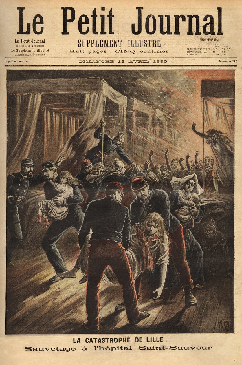 Rettung im Saint-Savior-Krankenhaus von Lille von Unknown artist
