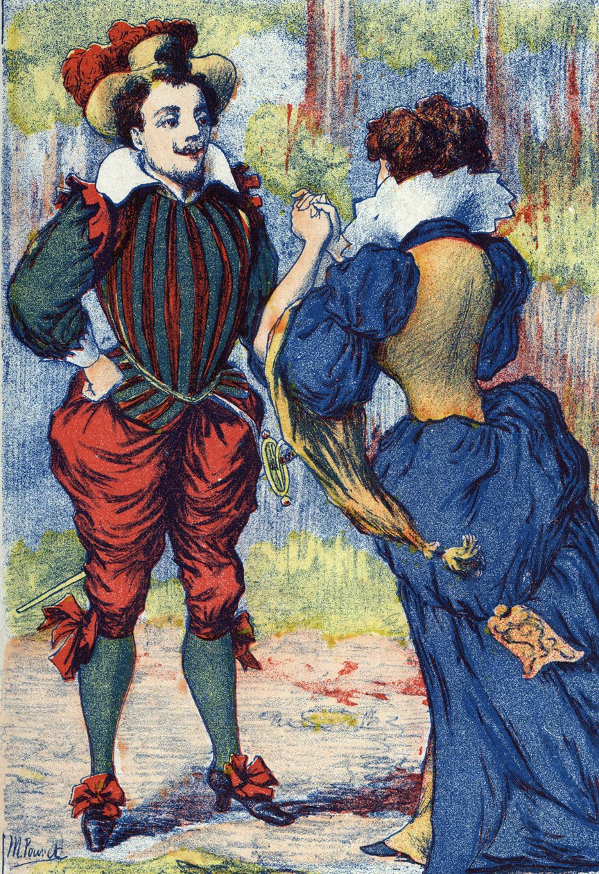 Riquet mit der Locke wird ein hübscher Herr. Anonyme Illustration zu „Riquet mit der Locke“ von Charles Perrault von Unknown artist