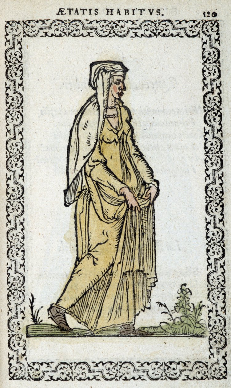 Römische Frau - in „Habits et effigies“ von Jean Slupérino von Unknown artist