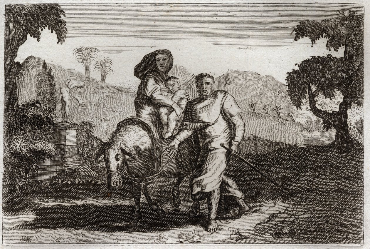 Bibel von Royaumont, Neues Testament: Flucht nach Ägypten. von Unknown artist