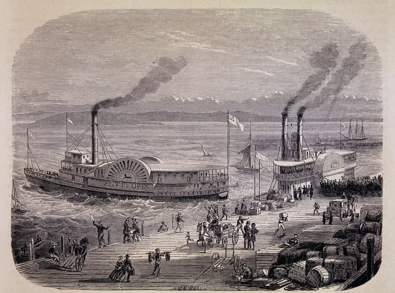 San Francisco Docks und Raddampfer (Kalifornien) - in 