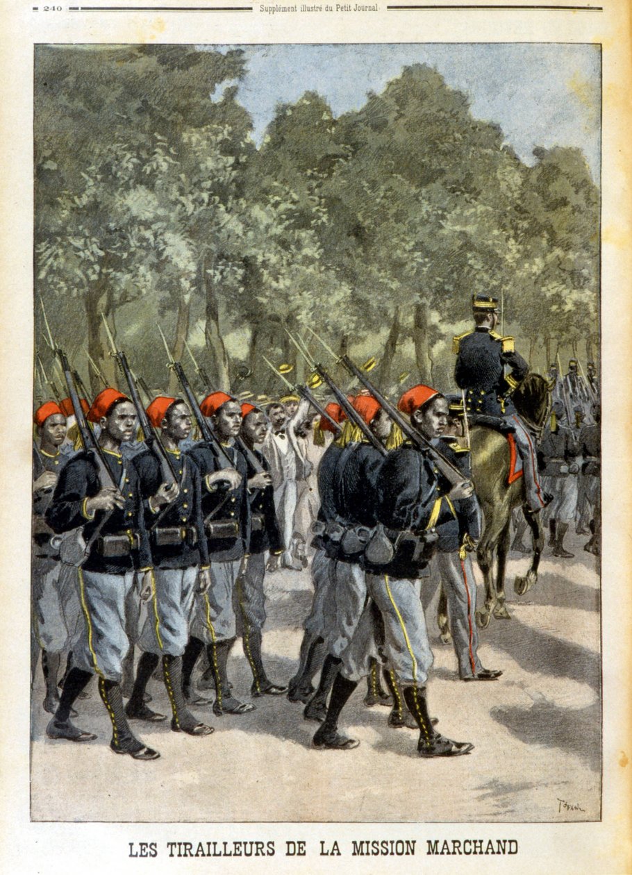 Senegalesische Tirailleurs der Mission Marchand in Paris - in „Le petit journal“ vom 23.07.1899 von Unknown artist