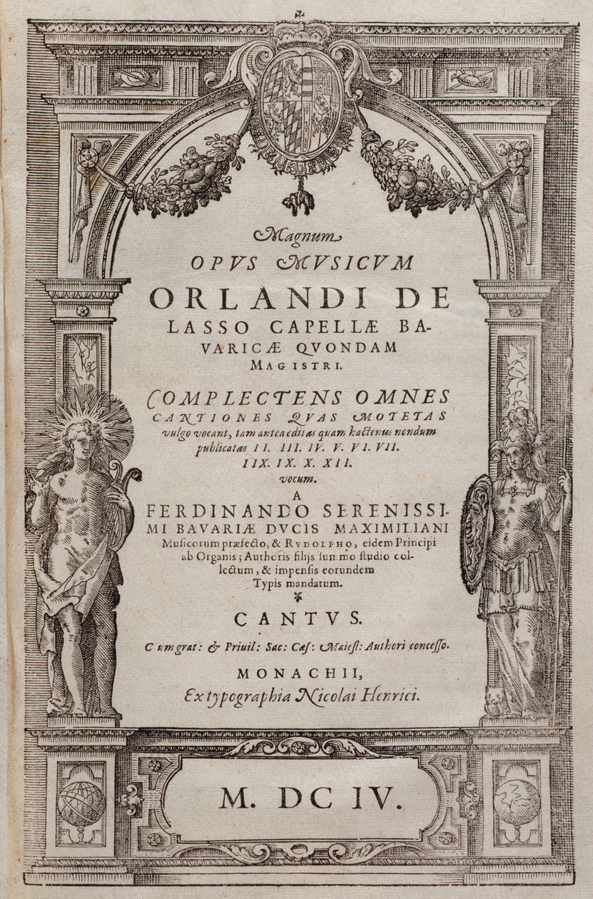 Notenblatt der Psalmi Poenitentiales von Roland de Lassus (1604) von Unknown artist