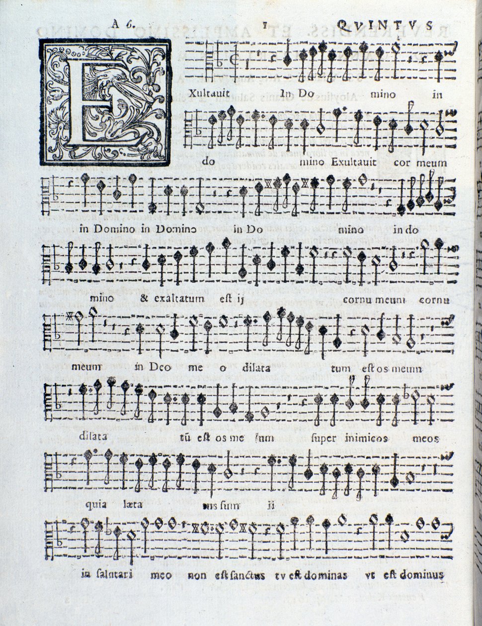 Partiturseite des zweiten Buches Sacrae symphoniae von Giovanni Gabrieli von Unknown artist