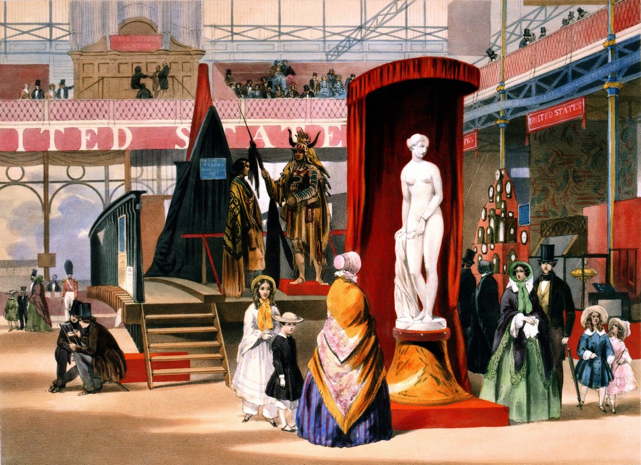 Statue des griechischen Sklaven auf der Weltausstellung in London von Unknown artist
