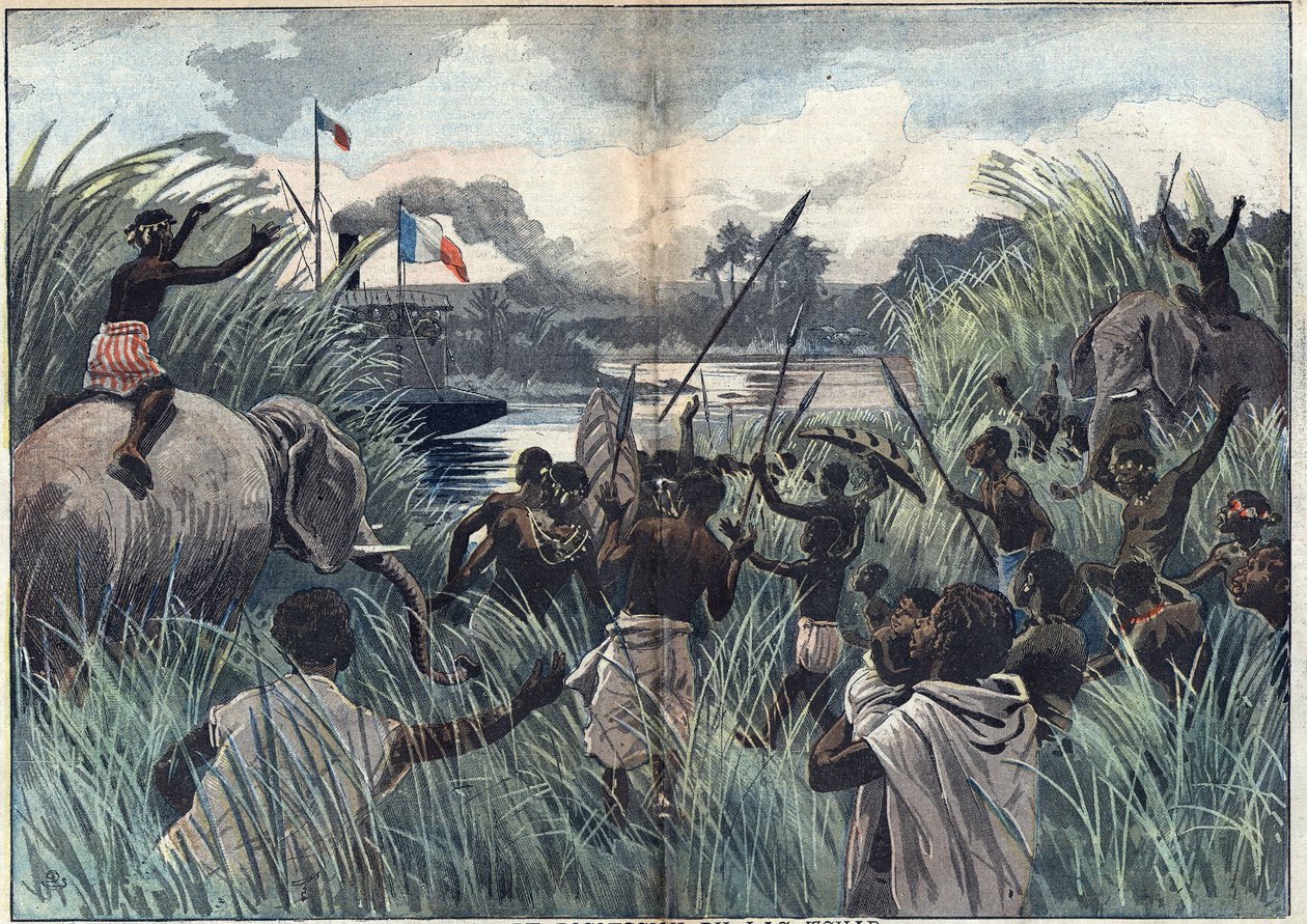 Inbesitznahme des Tschadsees (Afrika) von Unknown artist
