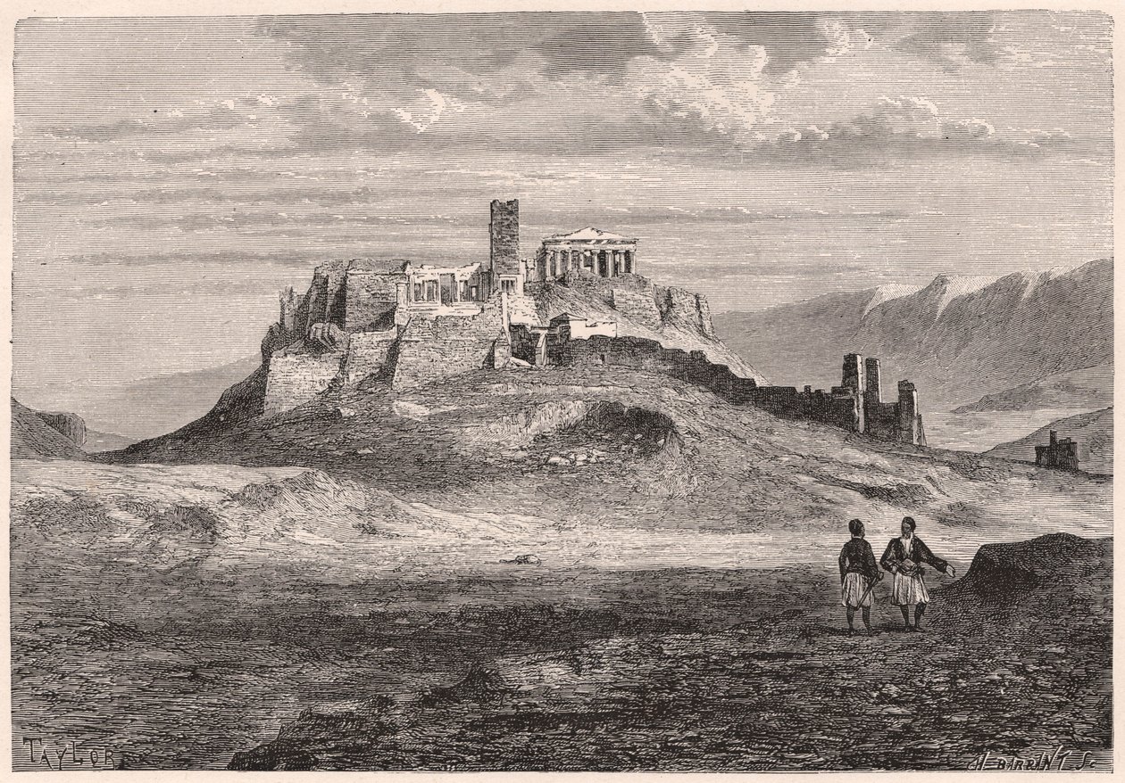 Die Akropolis von Athen im 19. Jahrhundert von Unknown