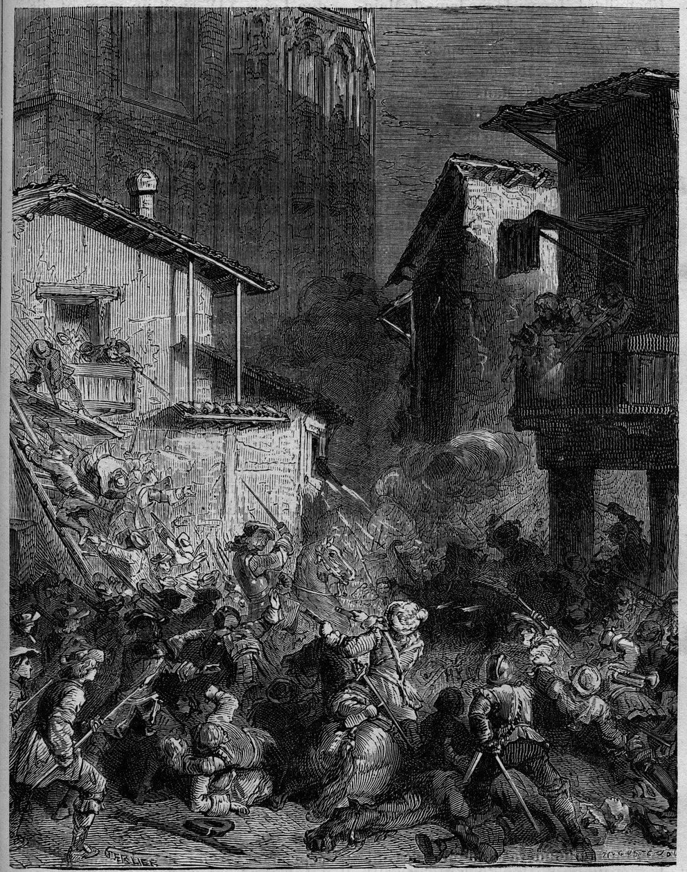 Die Schlacht von Cremona war eine Schlacht des Spanischen Erbfolgekrieges, die am 1. Februar 1702 zwischen Frankreich und Österreich stattfand - La Bataille de Cremone (Cremona) ou Surprise de Cremone am 1. Februar 1702 in Cremona (Norditalien) zwischen de von Unknown artist