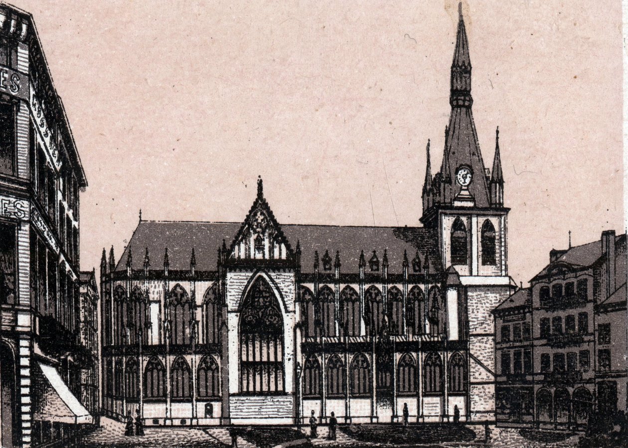 Die Kathedrale Saint Paul in Lüttich in Belgien in „Die Welt illustriert 168 Ansichten“ Undatiert (spätes 19. Jahrhundert) von Unknown artist