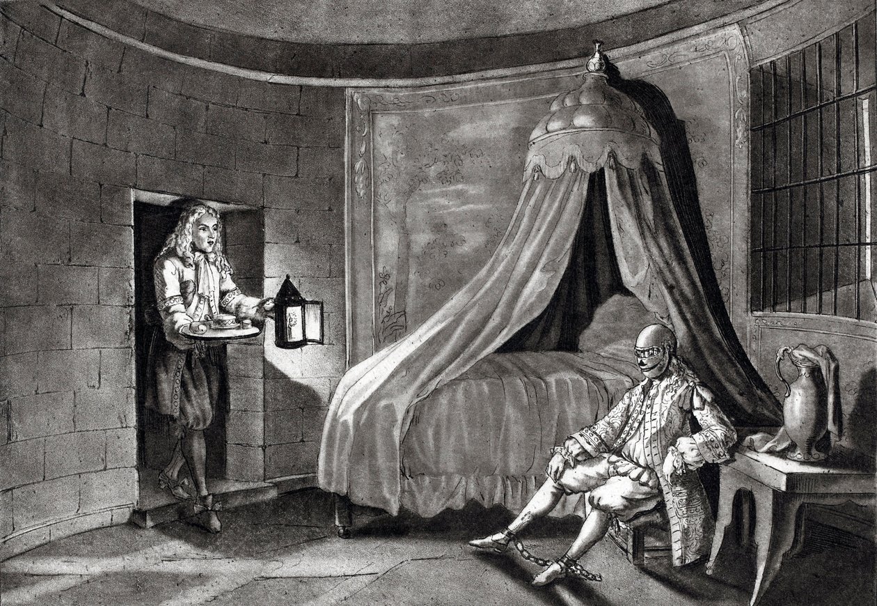 Der Eiserne Maske in seinem Gefängnis auf der Insel Sainte-Marguerite von Unknown artist