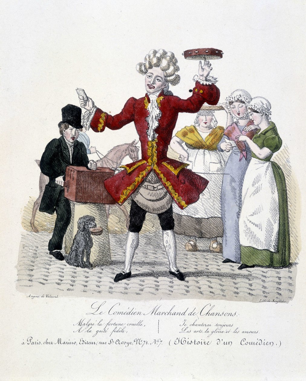 Der Liedhändler Komödiant, ca. 1820 von Unknown artist