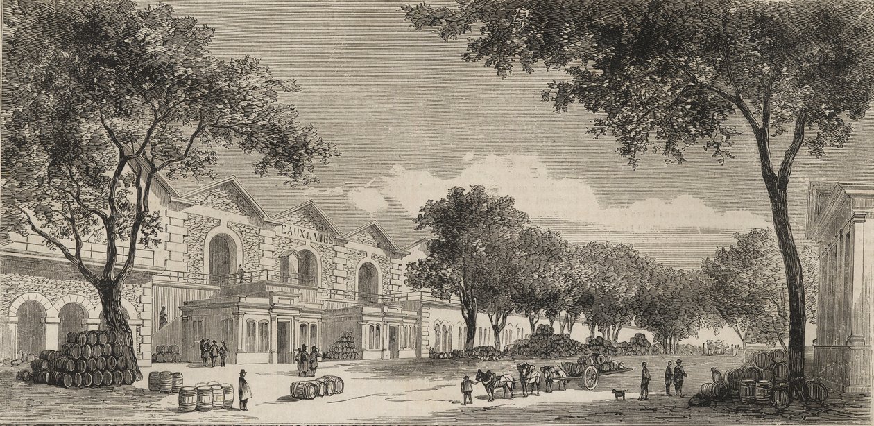 Das Weindepot in Paris im Jahr 1861 - Eaux de vie Bezirk von Unknown artist