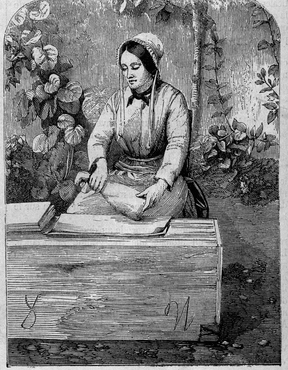 Das Abfüllen von Champagnerwein. Gravur von 1864 von Unknown artist