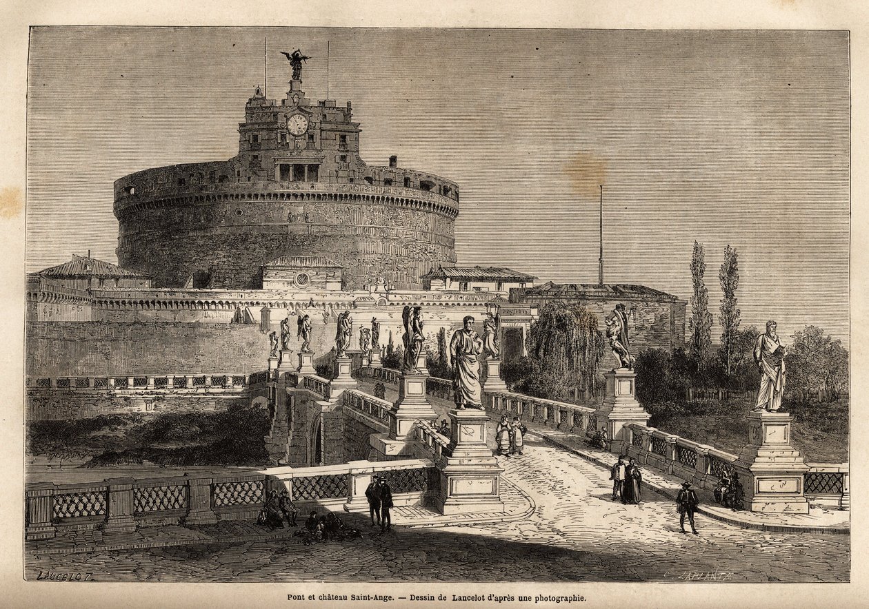 Die Brücke und das Schloss von Saint Angelo (Castel Sant